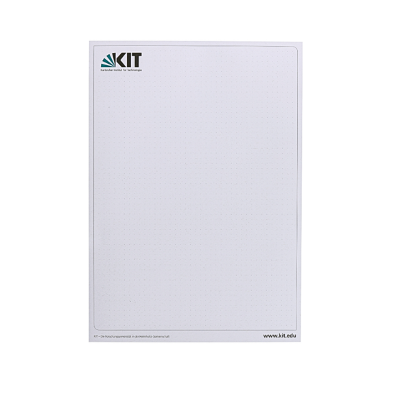 Schreibblock A4 aus Recyclingmaterial des KIT