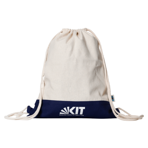 Blauer Ökotex Sportbeutel des KIT