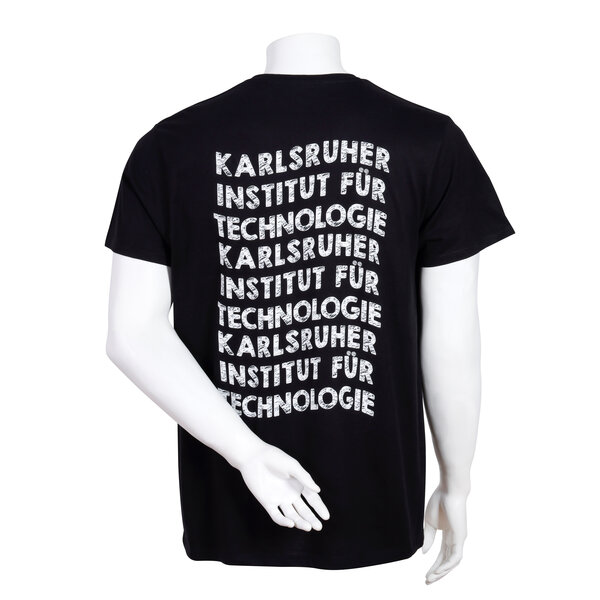 Schwarzes T-Shirt aus Bio-Baumwolle des KIT