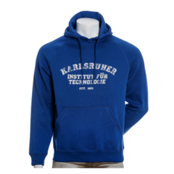 Blauer Hoodie aus Biobaumwolle des KIT