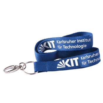Blue Lanyard of recycled materials of the KIT