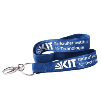 Blue Lanyard of recycled materials of the KIT