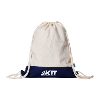 Blauer Ökotex Sportbeutel des KIT