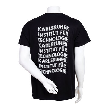 Schwarzes T-Shirt aus Bio-Baumwolle des KIT